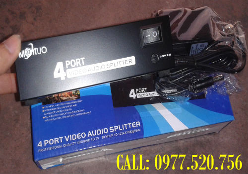 Bộ chia AV 4 cổng ( Bộ chia AV 1 ra 4) MT-viki MT-104AV